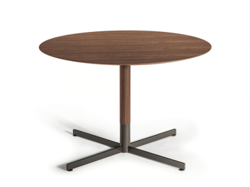 BOB BISTROT - Round walnut high side table by Poltrona Frau - view 2